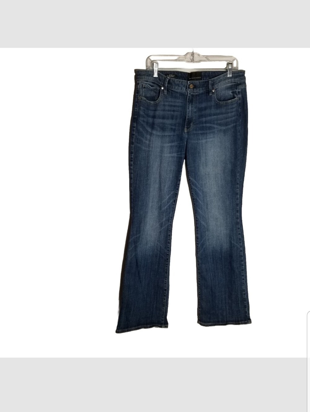 White House Black Market The Mid Rise Slim Boot Jeans Women's Size 12 Blue Denim